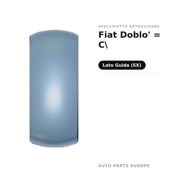 Specchietto Retrovisore Sinistro Fiat Doblo’ = C\ – foto 2