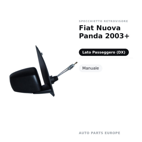 Specchietto Retrovisore Destro Fiat Nuova Panda 2003+ – Manuale – foto 2