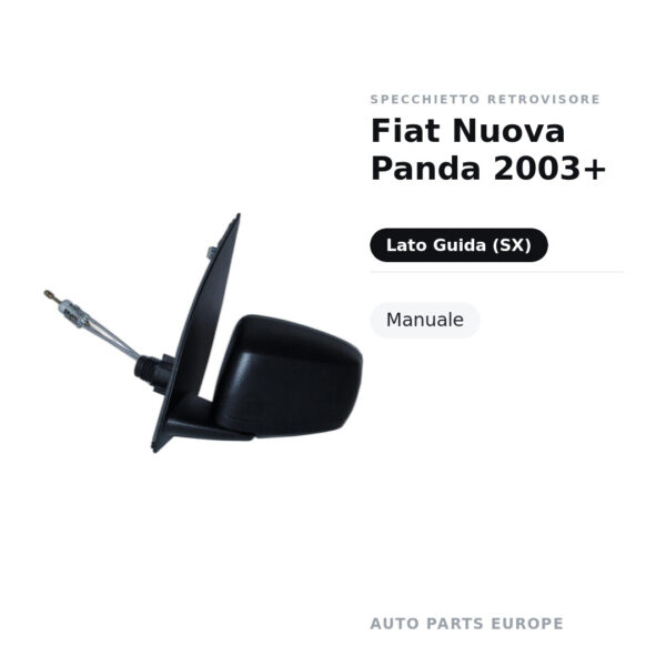 Specchietto Retrovisore Sinistro Fiat Nuova Panda 2003+ – Manuale – foto 2