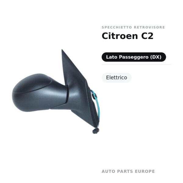 Außenspiegel Rechts Citroen C2 – Elektrisch – Bild 2