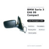 Außenspiegel Rechts BMW Serie 3 E46 99 Compact – Elektrisch, Beheizt, Faltbar, Asphärisch, Lackierbar – Bild 2