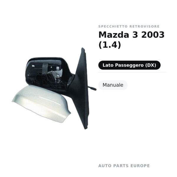 Außenspiegel Rechts Mazda 3 2003 (1.4) – Manuell – Bild 2
