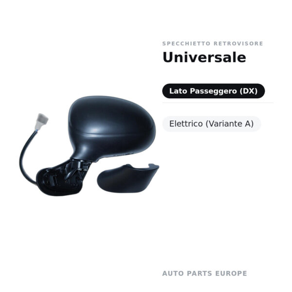 Specchietto Retrovisore Destro Universale – Elettrico (Variante A) – foto 2