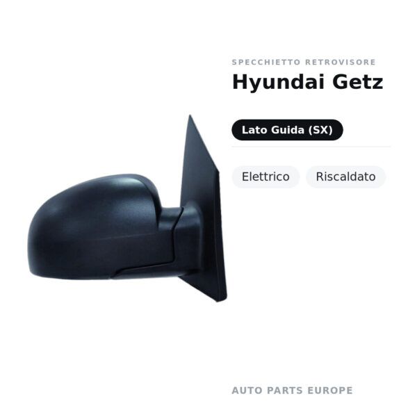 Specchietto Retrovisore Sinistro Hyundai Getz – Elettrico, Riscaldato – foto 2