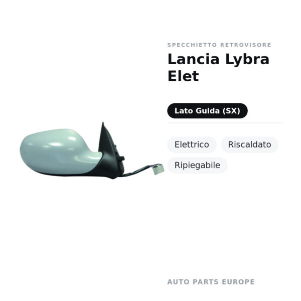 Außenspiegel Links Lancia Lybra Elet – Elektrisch, Beheizt, Klappbar – Bild 2
