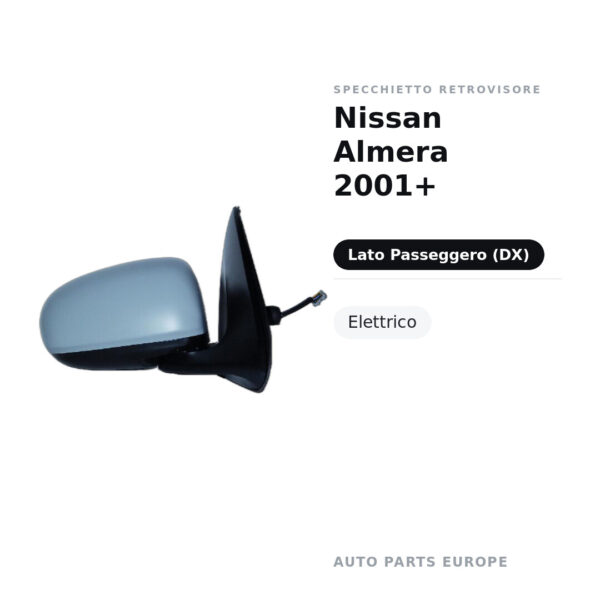 Außenspiegel Rechts Nissan Almera 2001+ – Elektrisch – Bild 2