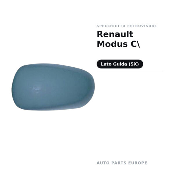 Calotta Specchietto Retrovisore Sinistro Renault Modus C – Verniciabile – foto 2