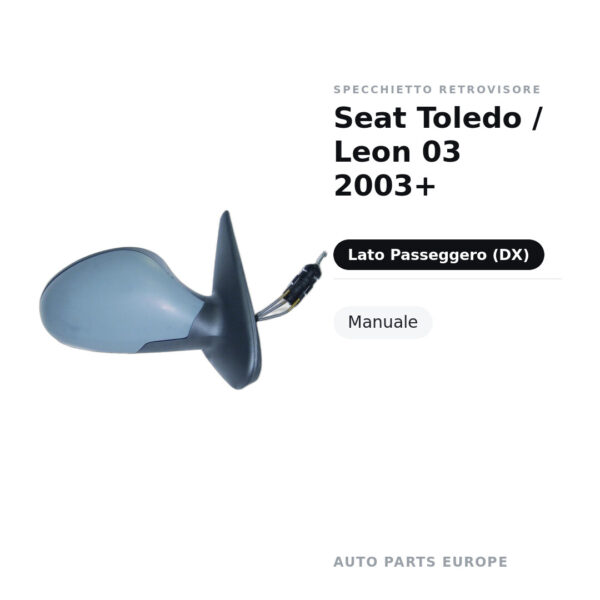 Außenspiegel Rechts Seat Toledo / Leon 03 2003+ – Manuell – Bild 2