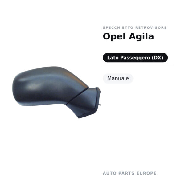 Specchietto Retrovisore Destro Opel Agila – Manuale – foto 2