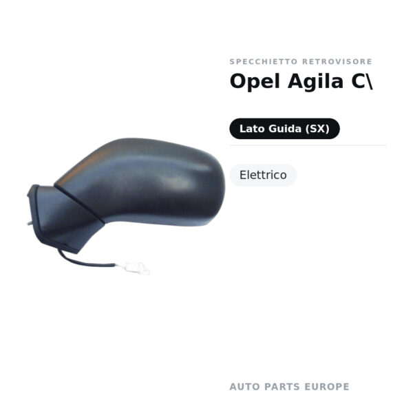 Specchietto Retrovisore Sinistro Opel Agila C\ – Elettrico – foto 2