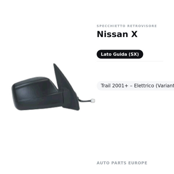 Außenspiegel Links Nissan X-Trail 2001+ – Elektrisch (Variante B) – Bild 2