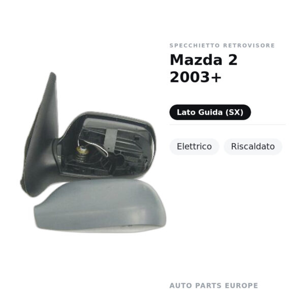 Außenspiegel Links Mazda 2 2003+ – Elektrisch, Beheizt – Bild 2