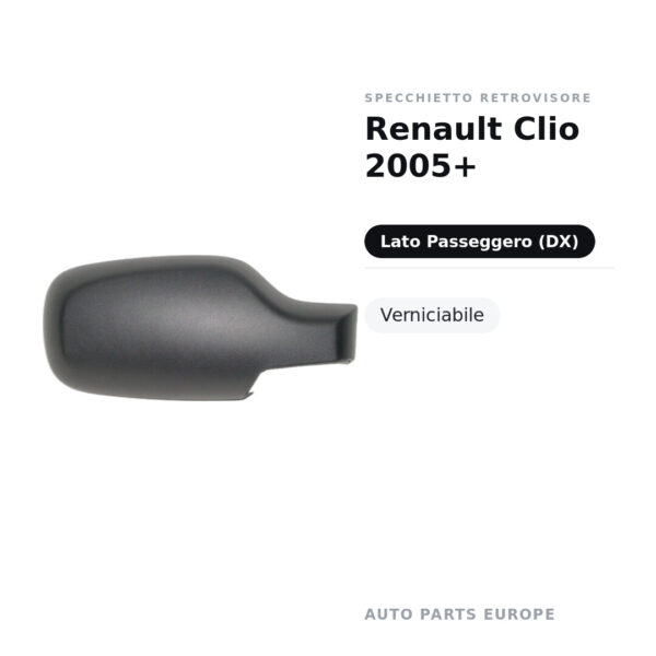 Außenspiegel Rechts Renault Clio 2005+ – Lackierbar – Bild 2