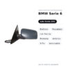 Specchietto Retrovisore Sinistro BMW Serie 6 – Elettrico, Riscaldato, con Freccia, Memoria, Asferico, 9 Pin, Verniciabile