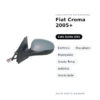 Außenspiegel Links Fiat Croma 2005+ – Elektrisch, Beheizt, Klappbar, Temperatursensor, Asphärisch, Lackierbar – Bild 2