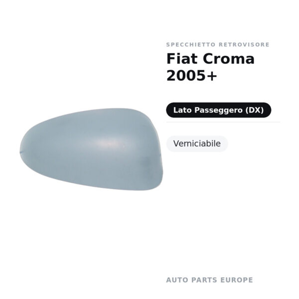 Calotta Specchietto Retrovisore Destro Fiat Croma 2005+ – Verniciabile – foto 2
