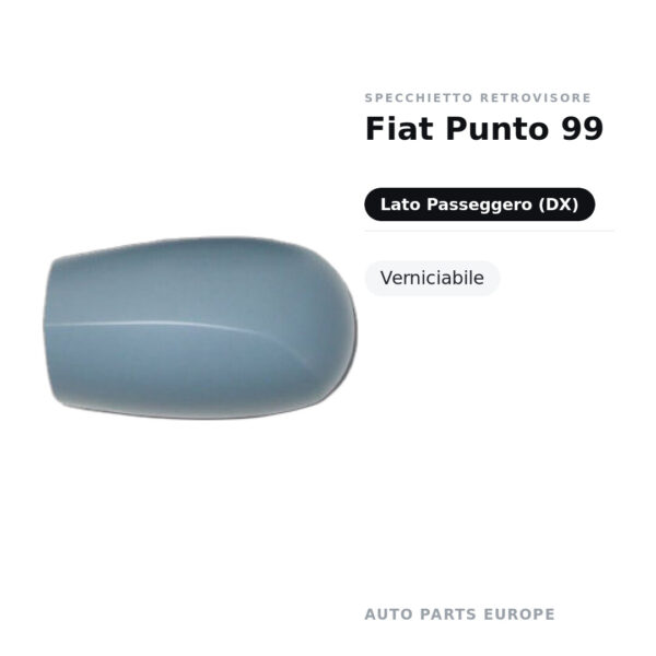 Außenspiegel Rechts Fiat Punto 99 – Lackierbar – Bild 2