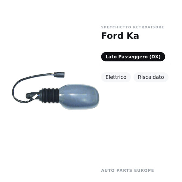 Außenspiegel Rechts Ford Ka – Elektrisch, Beheizt – Bild 2