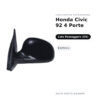 Specchietto Retrovisore Destro Honda Civic 92 4 Porte – Elettrico – foto 2