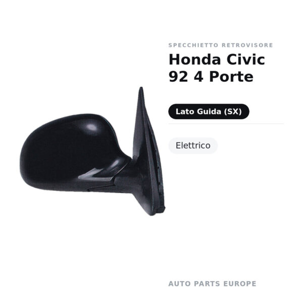 Außenspiegel Links Honda Civic 92 4-Türer – Elektrisch – Bild 2