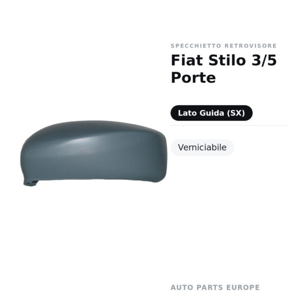Außenspiegel Links Fiat Stilo 3/5 Türen – Lackierbar – Bild 2