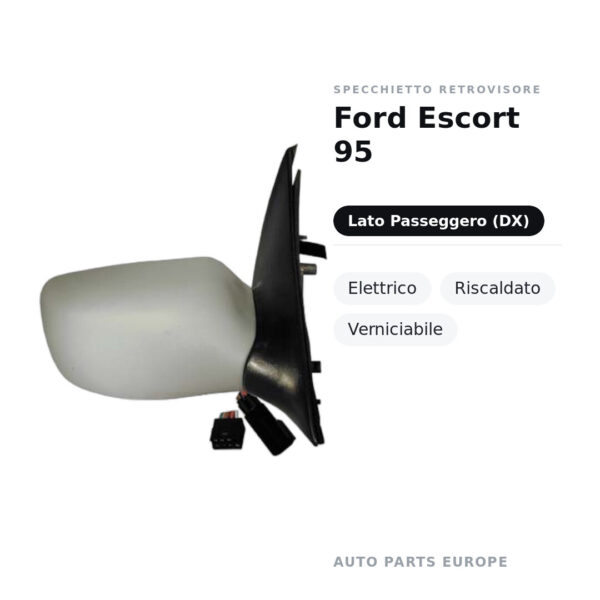 Außenspiegel Rechts Ford Escort 95 – Elektrisch, Beheizt, Lackierbar – Bild 3