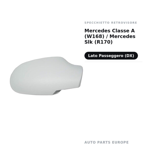 Calotta Specchietto Retrovisore Destro Mercedes Classe A (W168) / Mercedes Slk (R170) – Verniciabile – foto 2