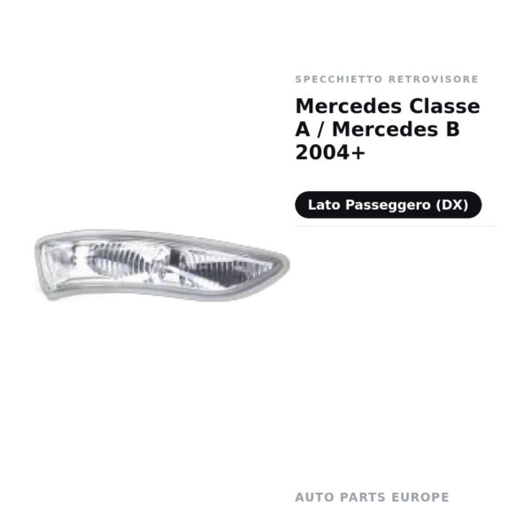 Specchietto Retrovisore Destro Mercedes Classe A / Mercedes B 2004+ – foto 2
