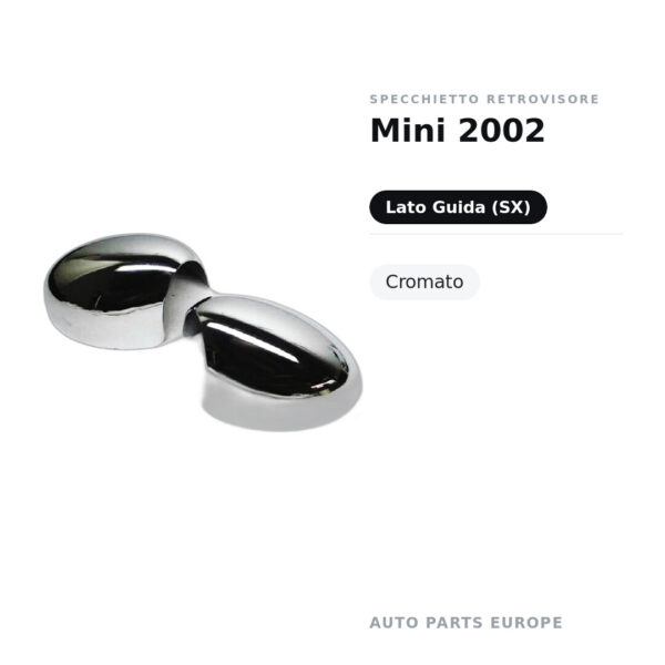 Calotta Specchietto Retrovisore Sinistro Mini 2002 – Cromata – foto 2