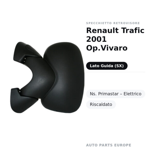 Außenspiegel Links Renault Trafic 2001 / Opel Vivaro / Nissan Primastar – Elektrisch, Beheizt – Bild 2
