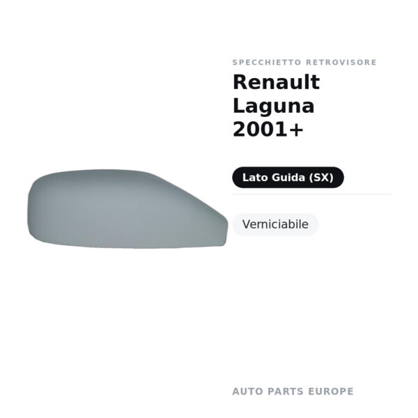 Calotta Specchietto Retrovisore Sinistro Renault Laguna 2001+ – Verniciabile – foto 2