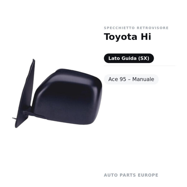 Specchietto Retrovisore Sinistro Toyota Hi-Ace 95 – Manuale – foto 2