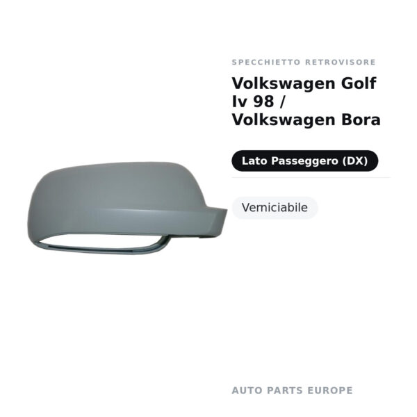 Außenspiegel Rechts Volkswagen Golf Iv 98 / Volkswagen Bora – Lackierbar – Bild 2