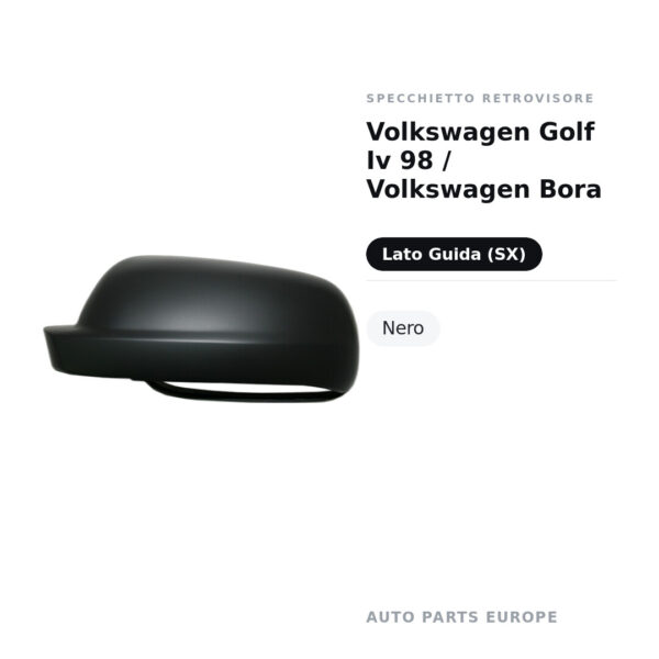 Außenspiegel Links Volkswagen Golf Iv 98 / Volkswagen Bora – Schwarz – Bild 2