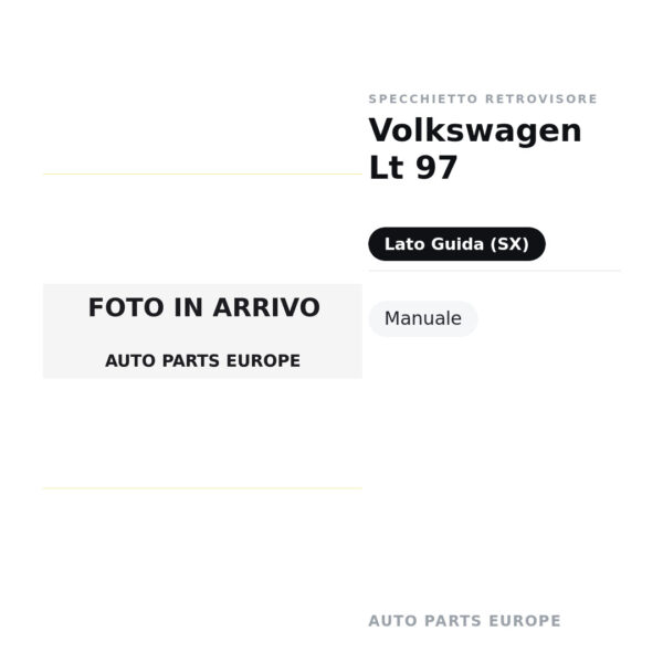 Specchietto Retrovisore Sinistro Volkswagen Lt 97 – Manuale – foto 2