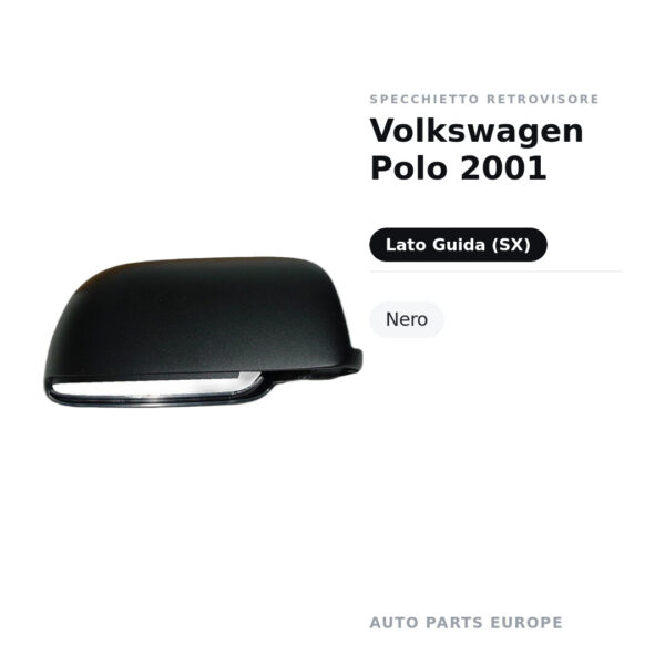Außenspiegel Links Volkswagen Polo 2001 – Schwarz – Bild 2
