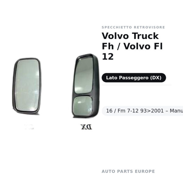 Außenspiegel Rechts Volvo Truck Fh / Volvo Fl 12-16 / Fm 7-12 93>2001 – Manuell – Bild 2