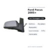 Specchietto Retrovisore Destro Ford Focus 2005+ – Elettrico, Riscaldato, Ripiegabile, Luce Cortesia, 9 Pin, Verniciabile