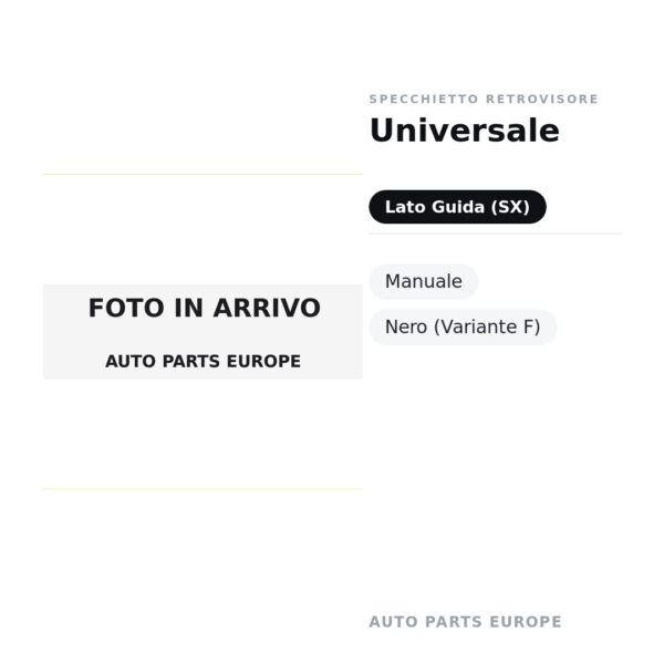 Specchietto Retrovisore Sinistro Universale – Manuale, Nero (Variante F) – foto 2