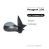 Außenspiegel Rechts Peugeot 206 – Manuell, Lackierbar – Bild 2