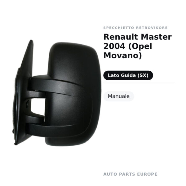 Specchietto Retrovisore Sinistro Renault Master 2004 (Opel Movano) – Manuale – foto 2