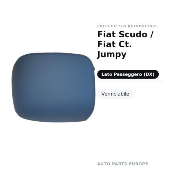 Außenspiegel Rechts Fiat Scudo / Fiat Ct. Jumpy – Lackierbar – Bild 2