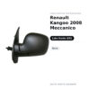 Specchietto Retrovisore Sinistro Renault Kangoo 2008 Meccanico – Nero – foto 2