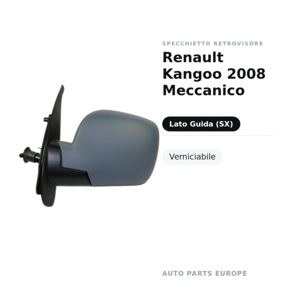 Außenspiegel Links Renault Kangoo 2008 Mechanisch – Lackierbar – Bild 2