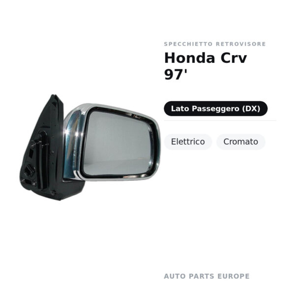 Außenspiegel Rechts Honda Crv 97' – Elektrisch, Verchromt – Bild 2