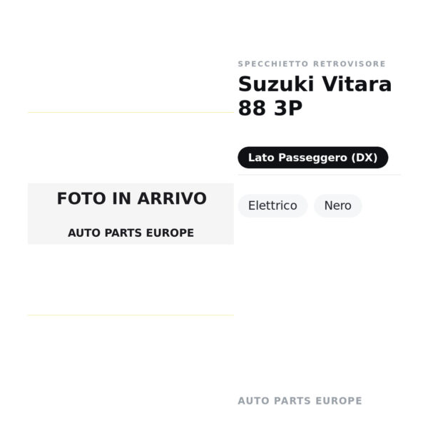 Specchietto Retrovisore Destro Suzuki Vitara 88 3P – Elettrico, Nero – foto 2