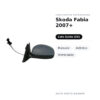 Specchietto Retrovisore Sinistro Skoda Fabia 2007+ – Manuale, Asferico, Verniciabile – foto 2