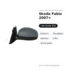 Specchietto Retrovisore Sinistro Skoda Fabia 2007+ – Elettrico, Riscaldato, Asferico, 5 Pin, Verniciabile – foto 2