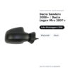 Specchietto Retrovisore Destro Dacia Sandero 2008+ / Dacia Logan Mcv 2007+ – Manuale, Nero – foto 2