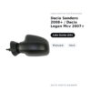Specchietto Retrovisore Sinistro Dacia Sandero 2008+ / Dacia Logan Mcv 2007+ – Manuale, Nero – foto 2